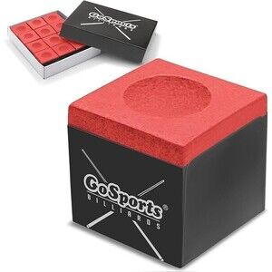 GoSports Pool Cue Chalk Square Cubes Red, 11 Pack, Brand New Box Damaged